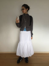 pumpkin nylon long skirt