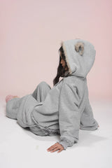 eat me plz* Cathy Cat Ear Fur Fleece Hoodie for Autumn-Winter Warmth Jacket