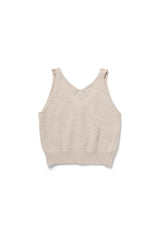Nuts sleeveless knit_beige 