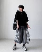 Check Skirt Bermuda Denim