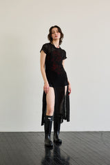 WITTY KNIT ONE-PIECE / BLACK