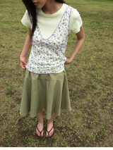 Tilt strap midi skirt (3color)