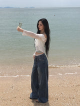 Punji Daily Washing Wide Denim Pants