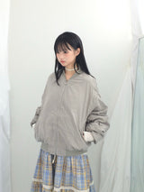 Hazel latte checkered skirt