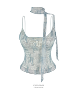 ロザリー レース スカーフトップ(1. Fairy Blue)