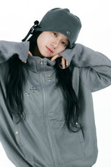 ribbon beanie(gray)