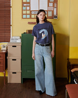 PANELED WIDE LEG JEANS [LIGHT BLUE]
