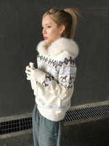 Merrygo Nordic Knit Fur Hoodie (2c)