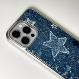 フェイドデニムスターダストスマホケース ブルーインディゴ (SV_Epoxy)