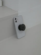 [MADE] ブラックフラワースマホグリップ
