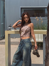 ロイワンショルダーフリルオフTシャツ