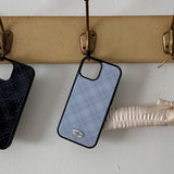 [MADE] classic check bumper case (blue)