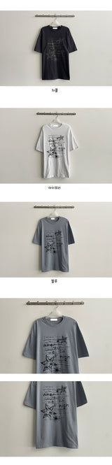 We Go オーバーサイズ フィット半袖 T シャツ