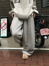 Mono ケーブルキルトワイドパンツ (4c)