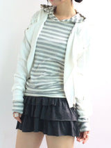 striped layer hoodie