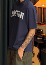 クロップド ボストン ショートスリーブ Tシャツ 4カラー