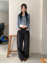 STRIPE BLACK JEANS