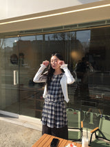 Low Check Pleated Dress (2color)