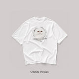 [A-T0302] アンニョンキャット半袖Tシャツ (6タイプ)