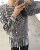 HUD Stripe Dot Cardigan