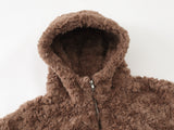 Bear Casual Hooded Zip-up