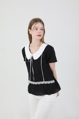 collar point blouse