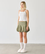 BALLOON MINI SKIRT KHAKI