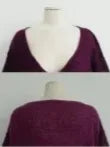 MOHAIR V-NECK OVERSIZED KNIT (PURPLE)