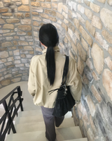 Double button short trench jacket