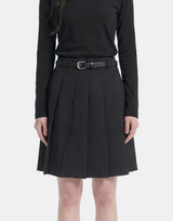 Bianca Pinstripe Belt Skirt