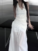 clean unbalanced strap sleeveless (2color)