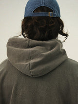 AN Vintage Heart Printing Overfit Hoody