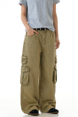 Flared Pocket Work Trousers