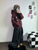 ツーピンタックリベットベルトバルーンロングパンツ🤎🖤💙3カラー