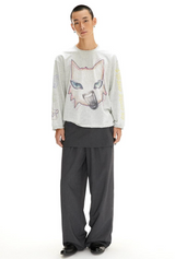 ペットカレッジプリント長袖Tシャツ