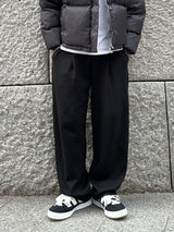  Basic pintuck wide sweatpants