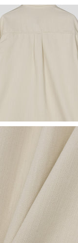 [SET UP가능] Western pocket bulky cotton shirts(2color)