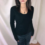 ローズ リブド Tシャツ