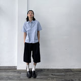 Structured Diagonal Seam Shirt