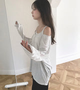 tissue - skin loose halter TOP