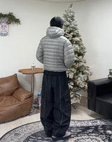 ループステッチ裏起毛ナイロンパンツ