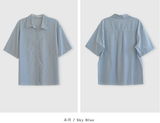 Rear Stripe Short Sleeve Shirt / 2 colors