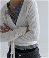 Pomel wrap knit cardigan
