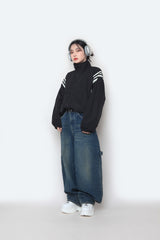 カーペンターオーバーデニムパンツ