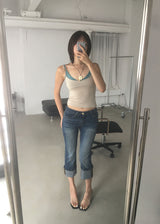 ROLL-UP CAPRI JEANS (S-L)