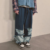 bleach denim pants_blue