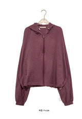 Quanta Check Loose-Fit Semi Crop Wind Jacket