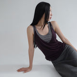 [Elonti] Ribbed Wave Wrap Sleeveless Top - 6 Colors