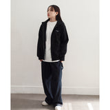 ヌーヴェルヴァーグフーディージップアップ (BLACK)