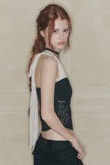 MIDNIGHT HALTER TOP black